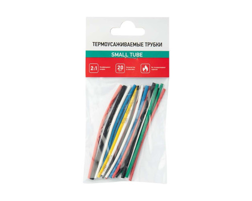 Набор термоусаживаемых трубок ТУТ нг №4 SMALL TUBE 2:1, упаковка 20 шт. по 10 см REXANT 29-0104 Набор термоусаживаемых трубок ТУТ нг №4 SMALL TUBE 2:1, упаковка 20 шт. по 10 см REXANT 29-0104