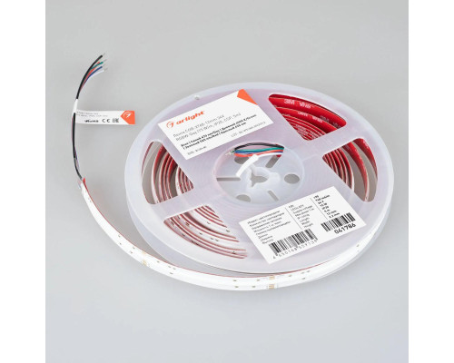 Светодиодная лента Arlight 15W/m 768LED/m CSPSMD дневной белый + разноцветный 5М COB-X768-12mm 24V 041786