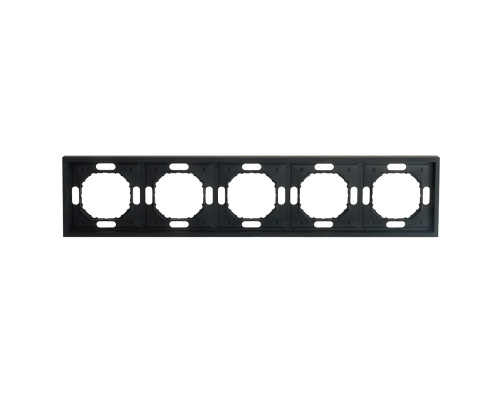 Рамка STEKKER, PFR00-5005-05 5-местная, серия Эмили, черный уголь, soft touch 49862 Рамка STEKKER, PFR00-5005-05 5-местная, серия Эмили, черный уголь, soft touch 49862