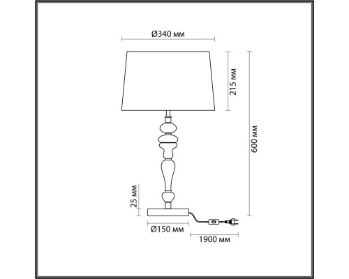 Настольная лампа Odeon Light HOMI 5040/1T Настольная лампа Odeon Light HOMI 5040/1T