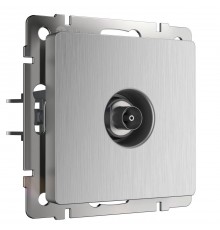 ТВ-розетка оконечная Werkel cеребряный рифленый W1183009 4690389159909