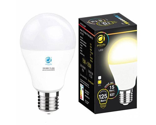 Лампа светодиодная Ambrella light E27 15W 3000K белая 201627 Лампа светодиодная Ambrella light E27 15W 3000K белая 201627