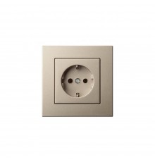 Розетка 2P+E Liregus Epsilon шампань 28-310