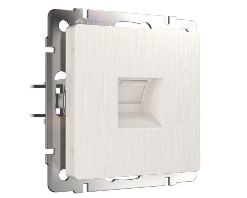 Телефонная розетка Werkel RJ-11 перламутровый рифленый WL13-RJ-11 4690389124303 Телефонная розетка Werkel RJ-11 перламутровый рифленый WL13-RJ-11 4690389124303