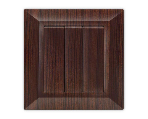 Выключатель трехклавишный Vesta-Electric Roma Mebel коричневый FVK010301FRN Выключатель трехклавишный Vesta-Electric Roma Mebel коричневый FVK010301FRN