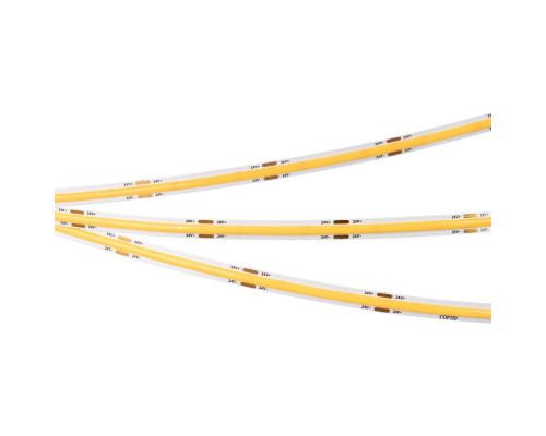 Светодиодная лента Arlight 8W/m 320LED/m CSPSMD теплый белый 5M COB-X320-8mm 24V Warm3000 039022 Светодиодная лента Arlight 8W/m 320LED/m CSPSMD теплый белый 5M COB-X320-8mm 24V Warm3000 039022