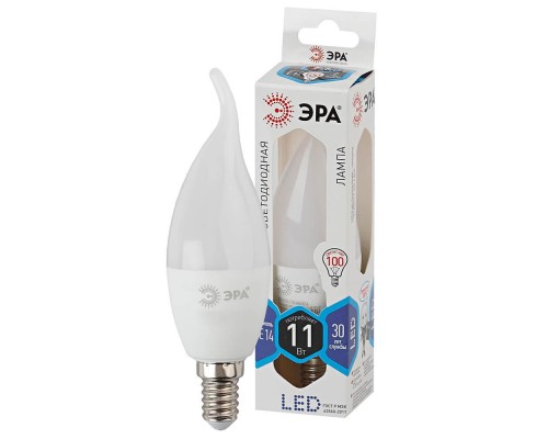 Лампа светодиодная ЭРА E14 11W 4000K матовая LED BXS-11W-840-E14 Б0032993