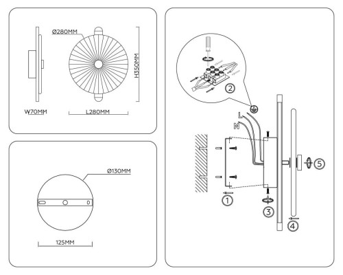 Настенный светильник Ambrella light High light LH31143 Настенный светильник Ambrella light High light LH31143