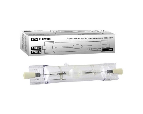 Лампа металлогалогенная TDM Electric Rх7s 150W 2700K прозрачная SQ0325-0013 Лампа металлогалогенная TDM Electric Rх7s 150W 2700K прозрачная SQ0325-0013