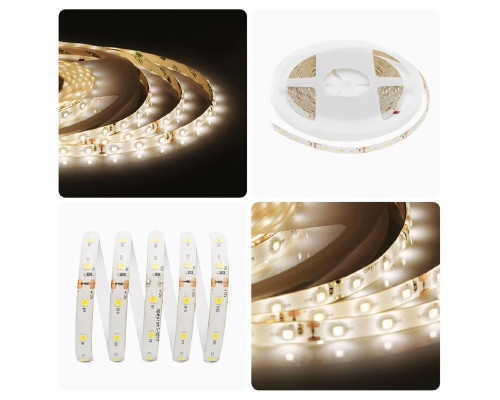 Светодиодная влагозащищенная лента Apeyron 4,8W/m 60LED/m 3528SMD теплый белый 5M 00-09 Светодиодная влагозащищенная лента Apeyron 4,8W/m 60LED/m 3528SMD теплый белый 5M 00-09