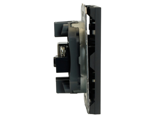 Розетка TV + компьютерная RJ-45 (механизм), STEKKER, RST00-5106-05, серия Эмили, черный уголь, soft touch 49846 Розетка TV + компьютерная RJ-45 (механизм), STEKKER, RST00-5106-05, серия Эмили, черный уголь, soft touch 49846