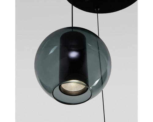 Подвесная светодиодная люстра Eurosvet Cobble 50258/3 LED дымчатый/бирюзовый Подвесная светодиодная люстра Eurosvet Cobble 50258/3 LED дымчатый/бирюзовый