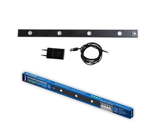 Мебельный светодиодный светильник Uniel ULI-F50-5W/4000K Sensor IP40 Black UL-00011957