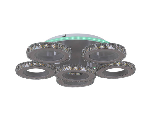Потолочная светодиодная люстра Reluce 03900-0.3-5+1A WH+CR (RGB) Потолочная светодиодная люстра Reluce 03900-0.3-5+1A WH+CR (RGB)
