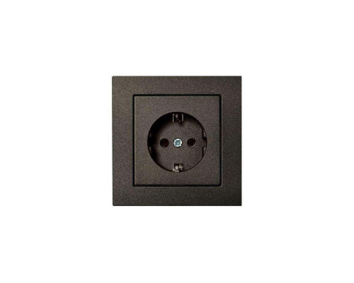 Розетка 2P+E Liregus Epsilon антрацит 28-1066