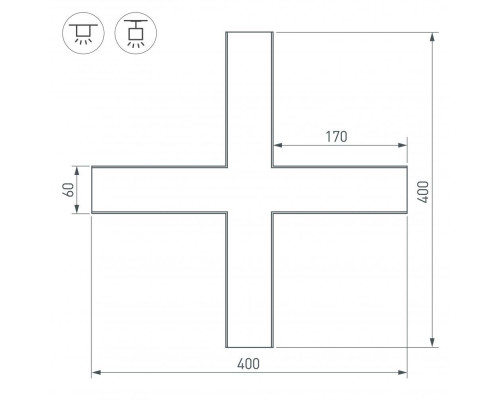 Коннектор X-образный Arlight SL-Line-6070 030143