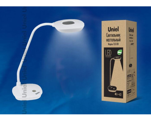 Настольная лампа Uniel TLD-518 White/LED/400Lm/4500K 09108 Настольная лампа Uniel TLD-518 White/LED/400Lm/4500K 09108