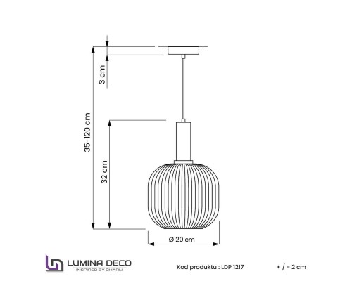 Подвесной светильник Lumina Deco Gato LDP 1217-1 WT+BK