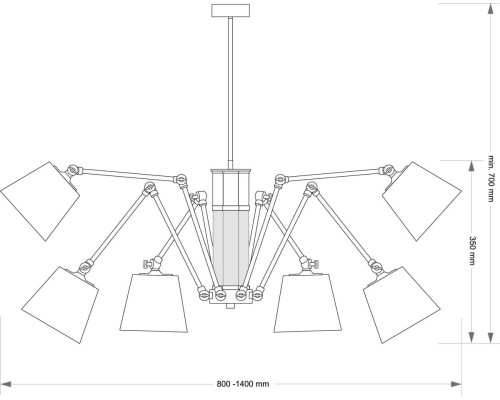 Подвесной светильник KUTEK TADEA TAD-ZW-6(BN/A)