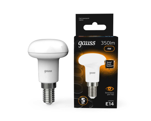Лампа светодиодная рефлекторная Gauss E14 4W 2700K матовая 106001104 Лампа светодиодная рефлекторная Gauss E14 4W 2700K матовая 106001104