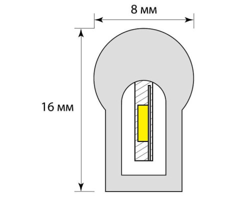 Гибкий неон Uniel 8W/m 120LED/m 2835SMD желтый 50M ULS-N21-2835-120LED/m-8mm-IP67-220V-8W/m-50M-Yellow UL-00003769 Гибкий неон Uniel 8W/m 120LED/m 2835SMD желтый 50M ULS-N21-2835-120LED/m-8mm-IP67-220V-8W/m-50M-Yellow UL-00003769