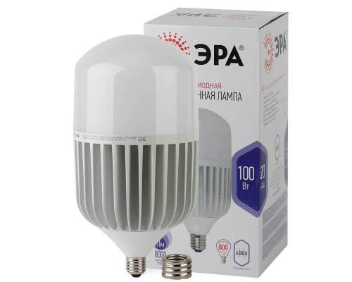 Лампа светодиодная ЭРА E40 100W 6500K матовая LED POWER T160-100W-6500-E27/E40 Б0032090 Лампа светодиодная ЭРА E40 100W 6500K матовая LED POWER T160-100W-6500-E27/E40 Б0032090