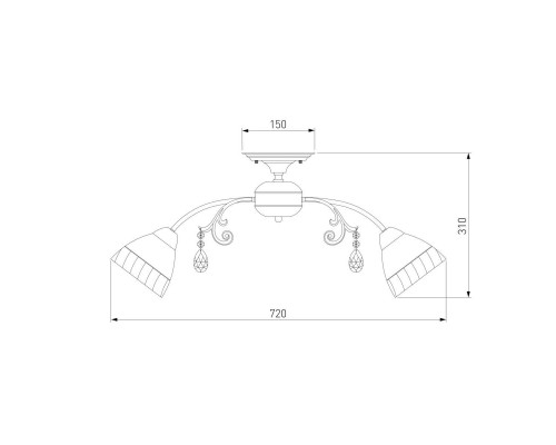 Потолочная люстра Eurosvet 30156/8 белый с золотом